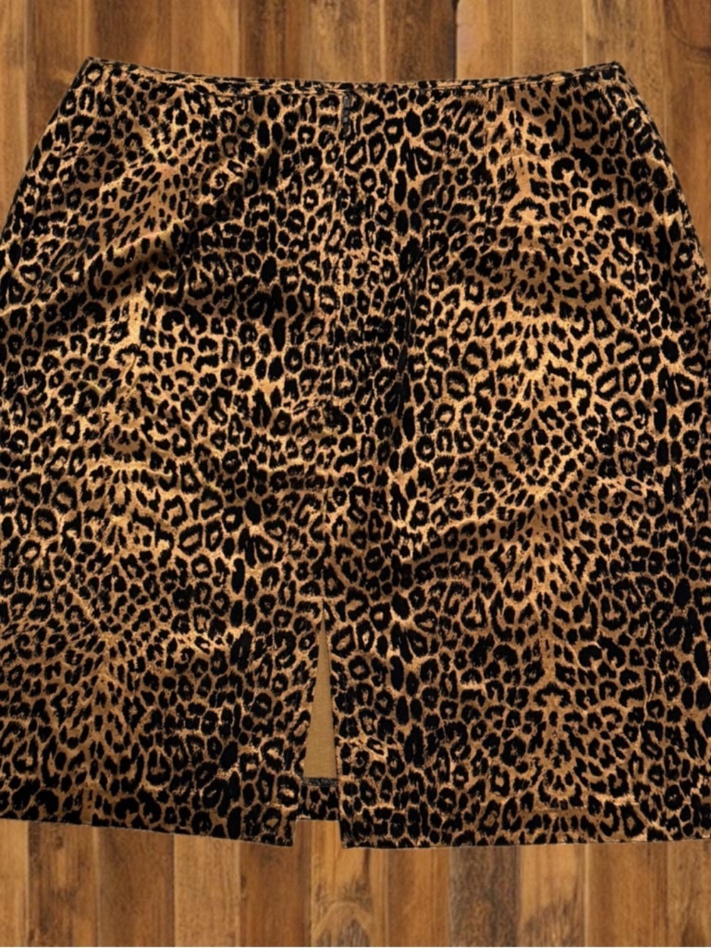 Vintage Jessica Leopard Print Skirt 14P Petite Made in Canada Mini - Picture 4 of 8